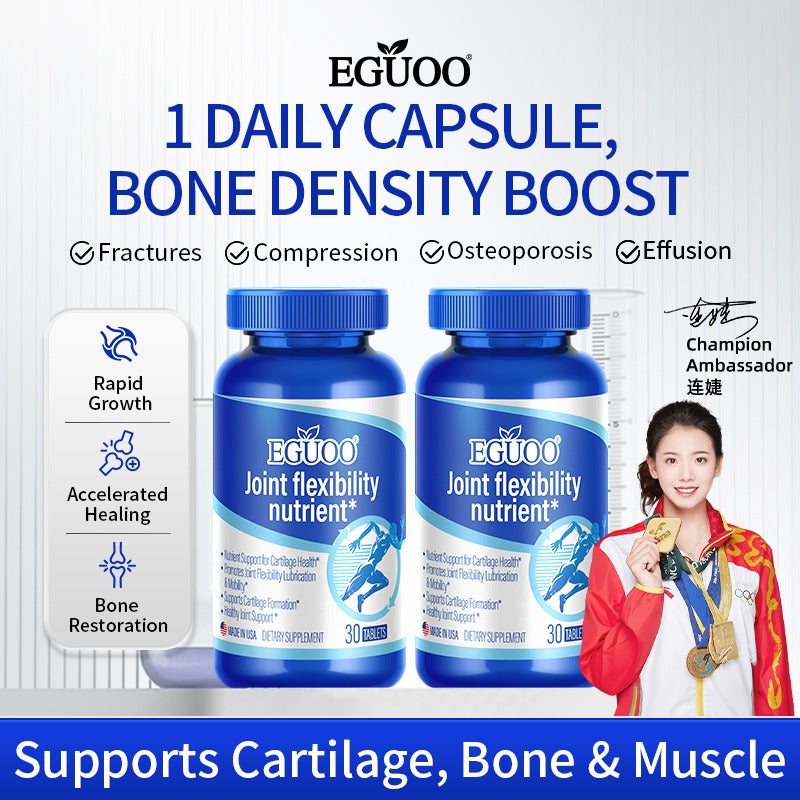EGUOO Glucosamine MSM: Advanced Triple Action for Bone Density & Joint Pain Relief - Supplement Facts Label