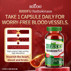 EGUOO Nattokinase PLUS 8000 FU - Supplement Facts Label